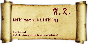 Németh Kilény névjegykártya